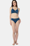 Amante Low Rise Three-Fourth Coverage Bikini Panty - Gebralta Blue — thumbnail 5